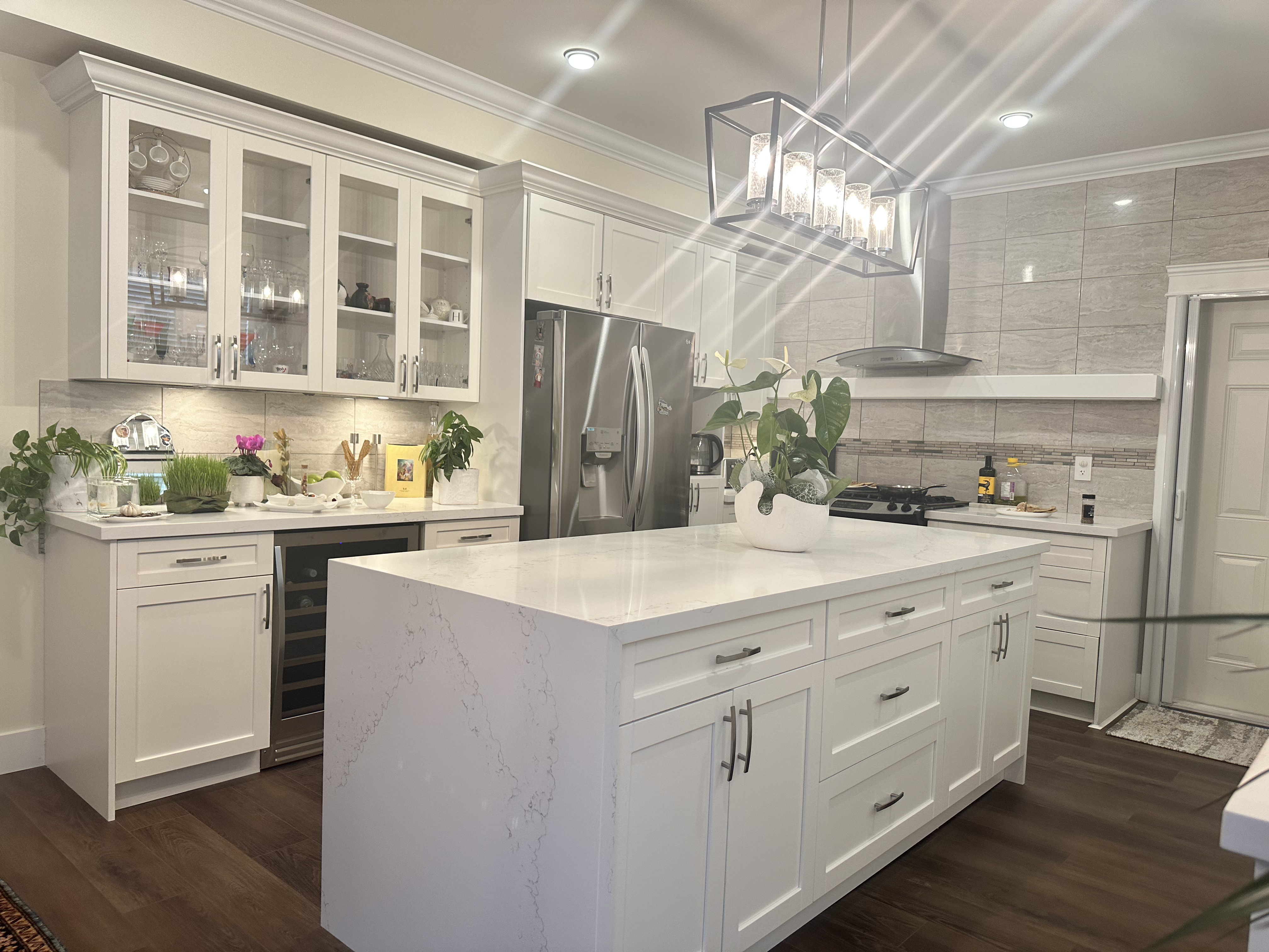 Kitchen Renovation with Waterfall Island Design - After 1