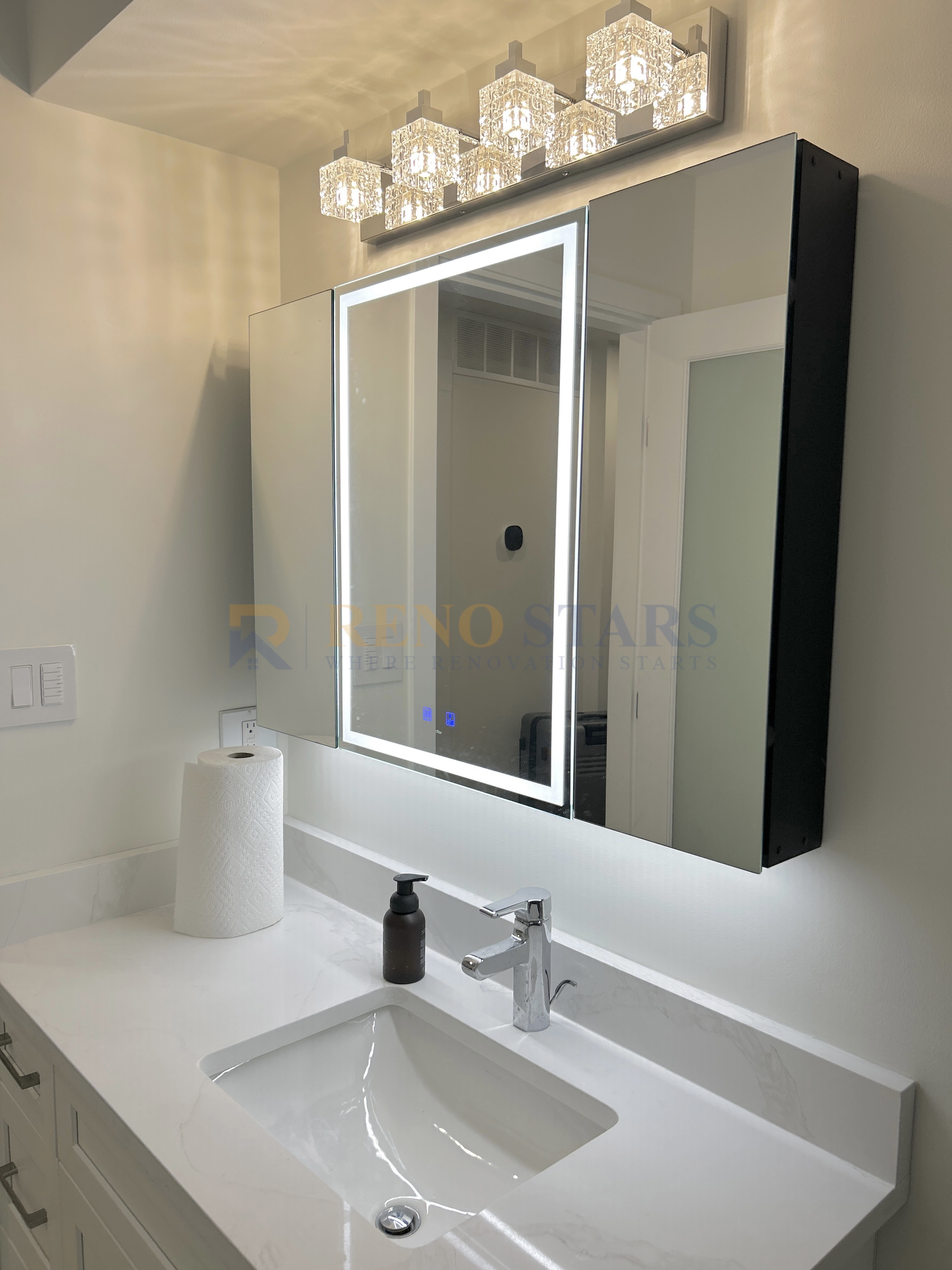 Bathroom Renovation with White Shaker Cabinets - After 6