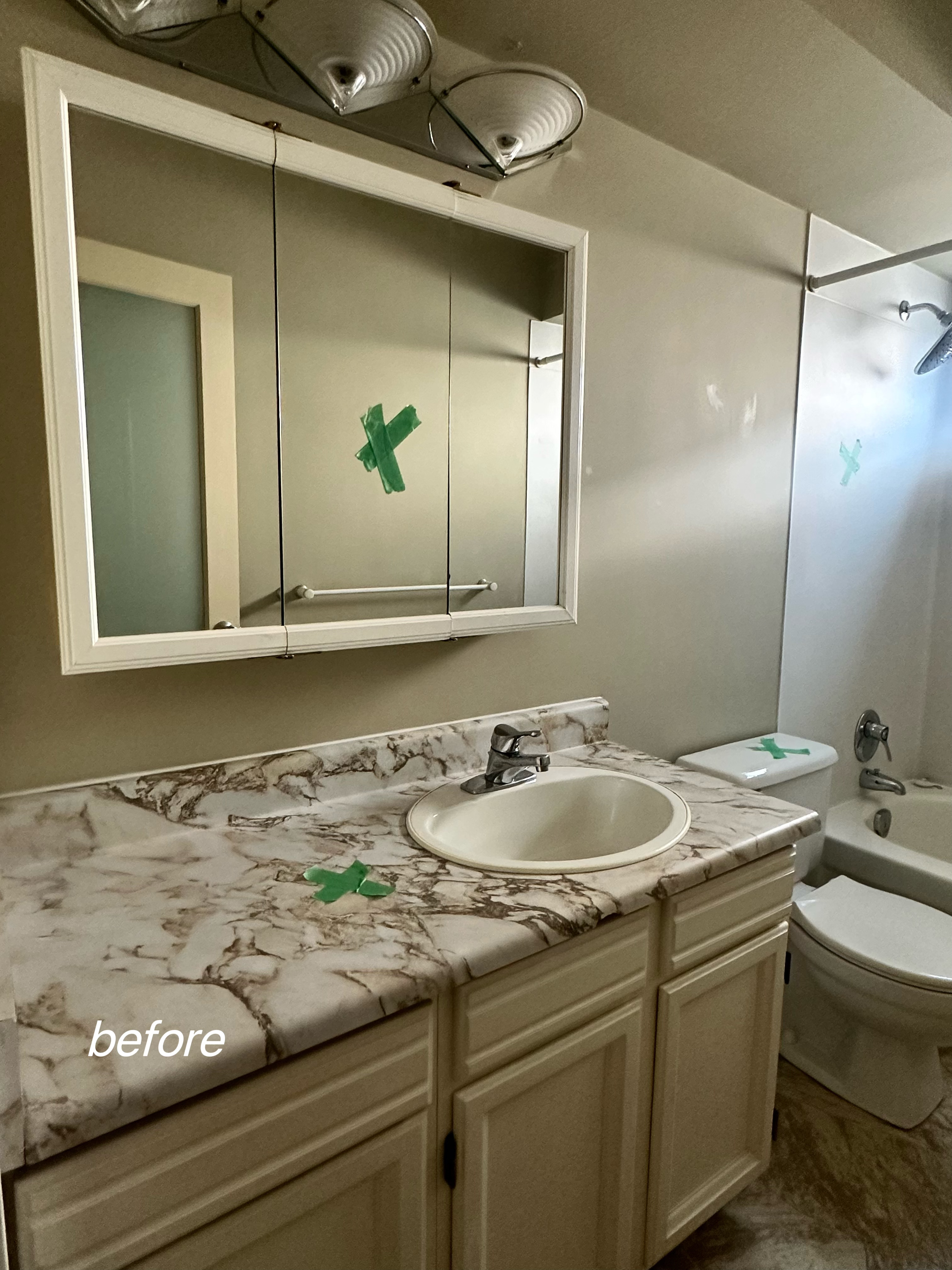 Bathroom Renovation with White Shaker Cabinets - Before 6
