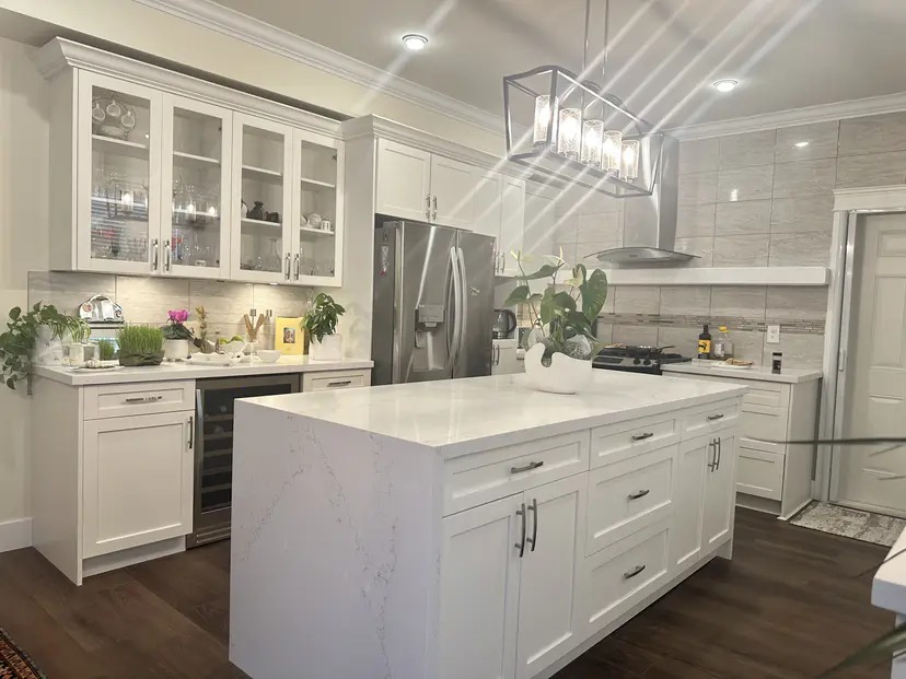 Kitchen Renovation with Waterfall Island Design - After 1