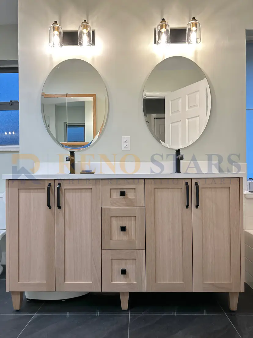 Bathroom Renovation with Custom Glass Door - After 1