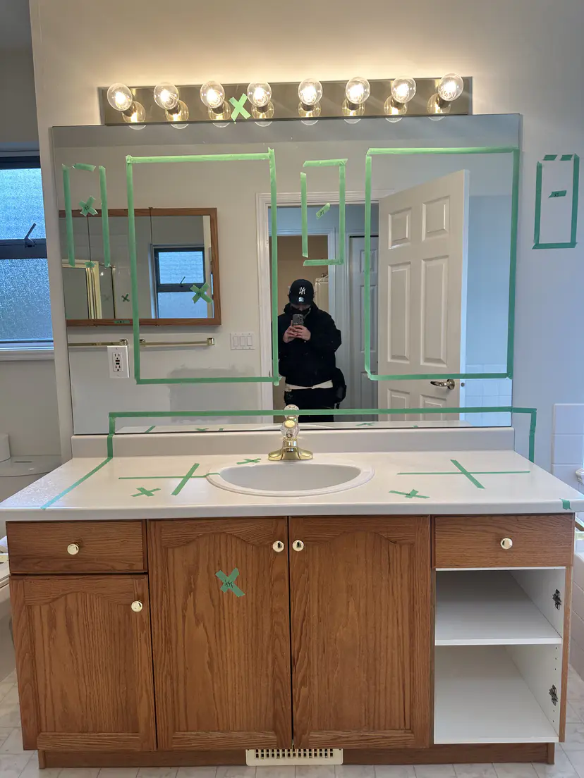 Bathroom Renovation with Custom Glass Door - Before 1