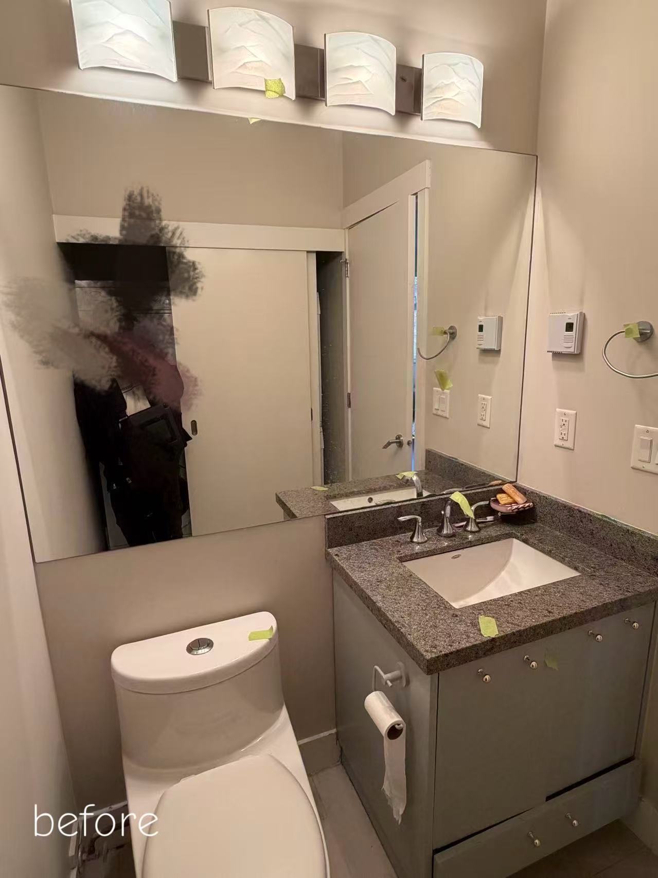 Dual Bathroom Renovation with Unique Powder Room - Before Renovation 2