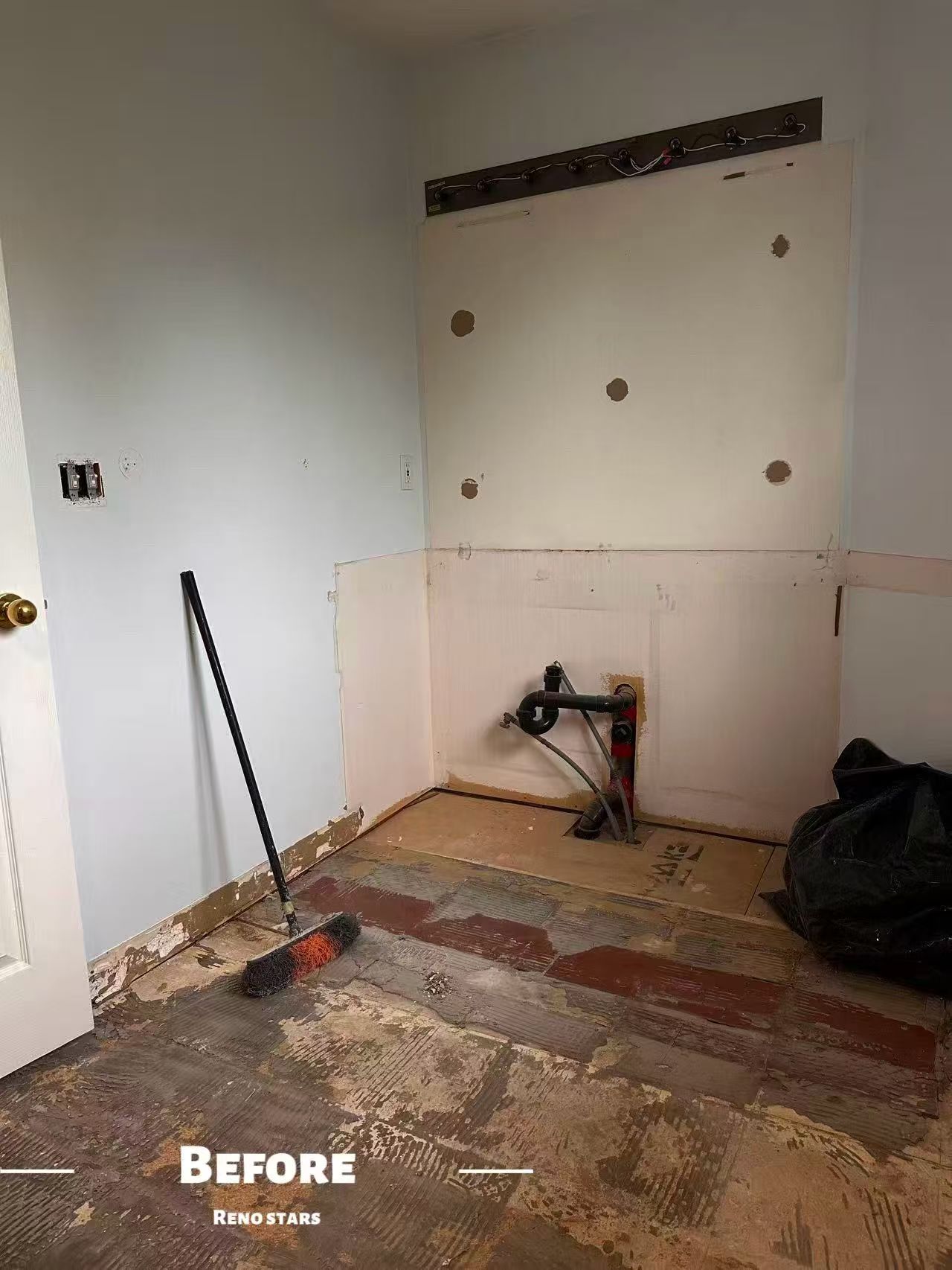 Daughter's Bathroom Renovation with Gray Tiles and Black Fixtures - Before Renovation 3