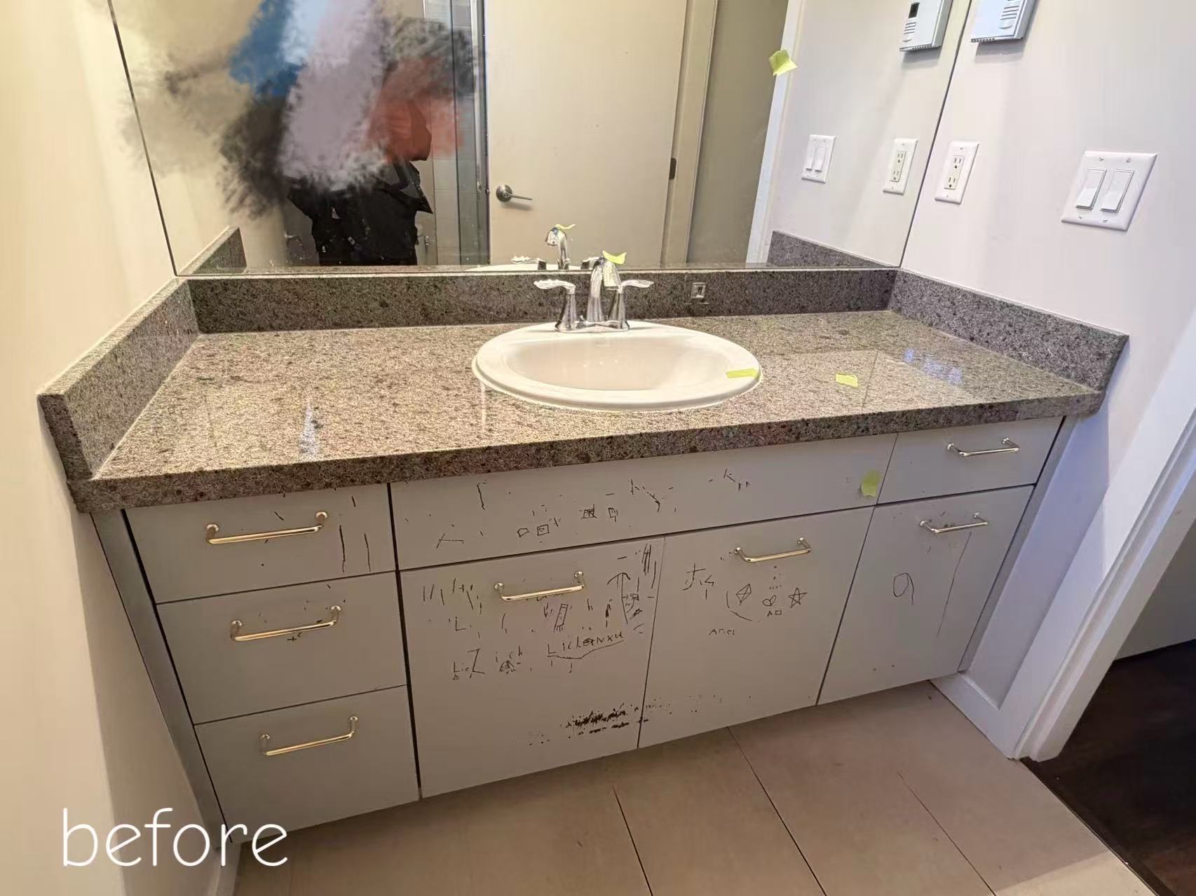 Dual Bathroom Renovation with Unique Powder Room - Before Renovation 4