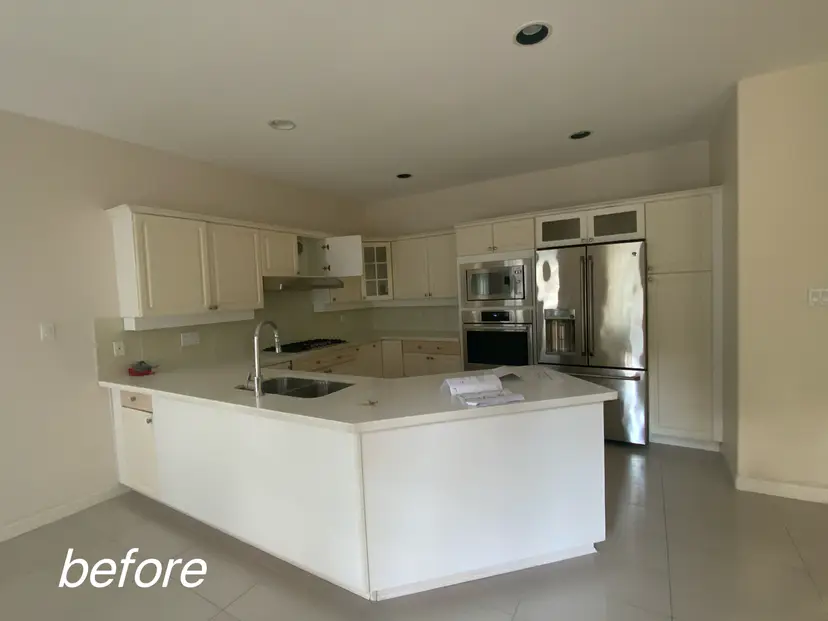Custom Kitchen Renovation with Black Fixtures - Before 1