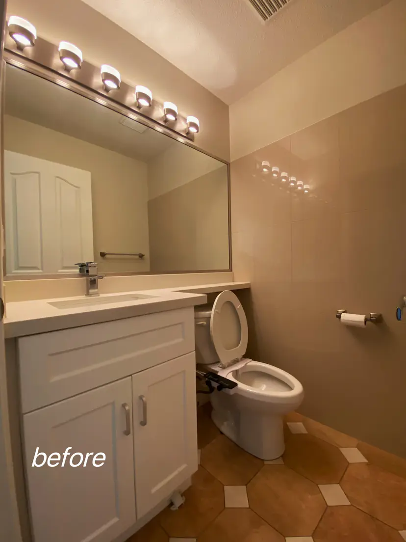 Bathroom Renovation with Custom Features in Burnaby - Before 1