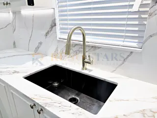 Whole Home Renovation with Marble-Look Kitchen in Richmond