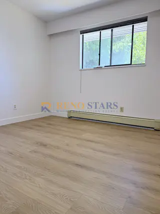 Bright bedroom with LVP flooring