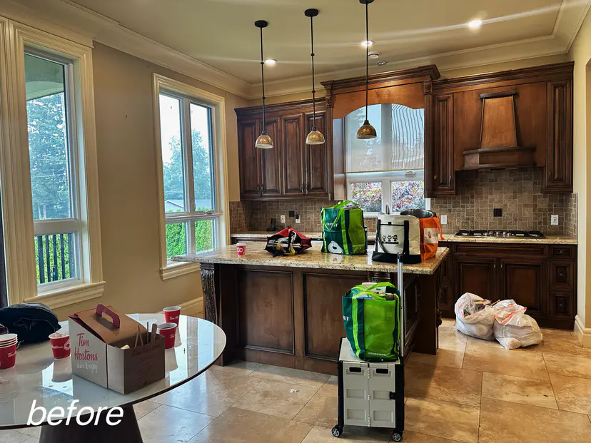 Custom Kitchen Renovation with Gold Fixtures - Before 1
