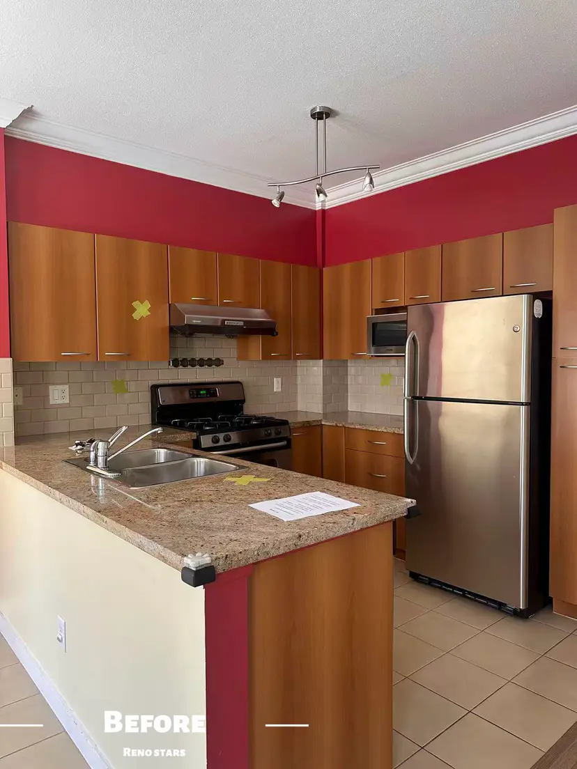 Minimalist Kitchen Renovation with Wood Grain and Quartz - Before Renovation 1